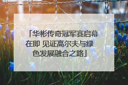 华彬传奇冠军赛启幕在即 见证高尔夫与绿色发展融合之路