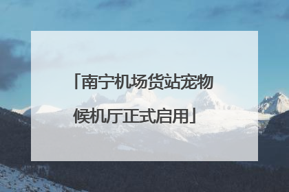 南宁机场货站宠物候机厅正式启用
