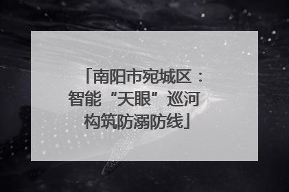 南阳市宛城区：智能“天眼”巡河 构筑防溺防线