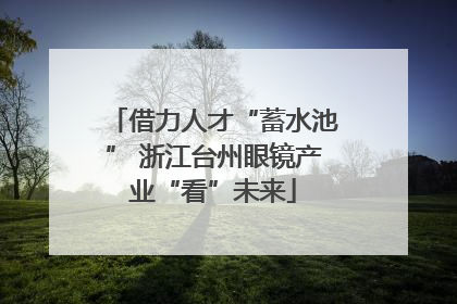 借力人才“蓄水池” 浙江台州眼镜产业“看”未来