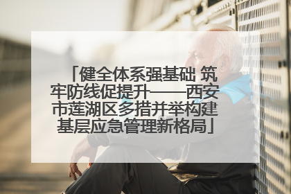 健全体系强基础 筑牢防线促提升——西安市莲湖区多措并举构建基层应急管理新格局