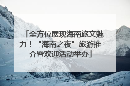 全方位展现海南旅文魅力！“海南之夜”旅游推介暨欢迎活动举办