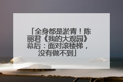 全身都是淤青！陈丽君《我的大观园》幕后：面对滚楼梯，没有做不到
