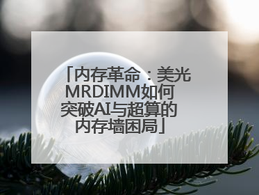 内存革命：美光MRDIMM如何突破AI与超算的内存墙困局