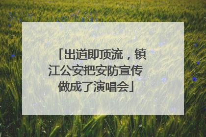 出道即顶流，镇江公安把安防宣传做成了演唱会
