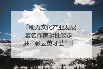 助力文化产业发展 著名作家胡性能走进“彩云英才荟”