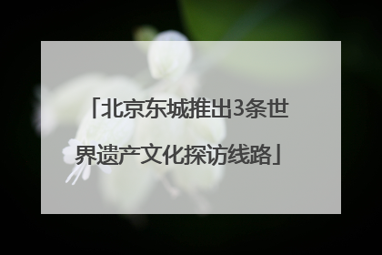 北京东城推出3条世界遗产文化探访线路
