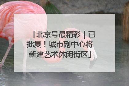 北京号最精彩｜已批复！城市副中心将新建艺术休闲街区