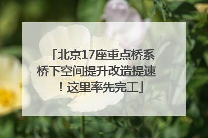 北京17座重点桥系桥下空间提升改造提速！这里率先完工