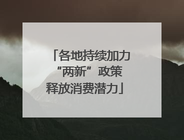各地持续加力“两新”政策 释放消费潜力