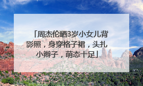 周杰伦晒3岁小女儿背影照，身穿格子裙，头扎小辫子，萌态十足