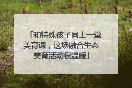 和特殊孩子同上一堂美育课，这场融合生态美育活动很温暖