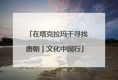 在塔克拉玛干寻找唐朝｜文化中国行