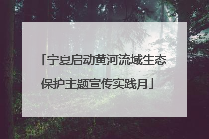 宁夏启动黄河流域生态保护主题宣传实践月