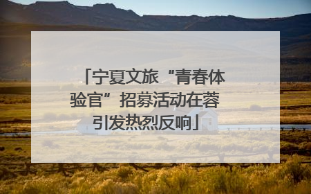 宁夏文旅“青春体验官”招募活动在蓉引发热烈反响