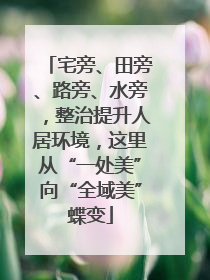 宅旁、田旁、路旁、水旁，整治提升人居环境，这里从“一处美”向“全域美”蝶变