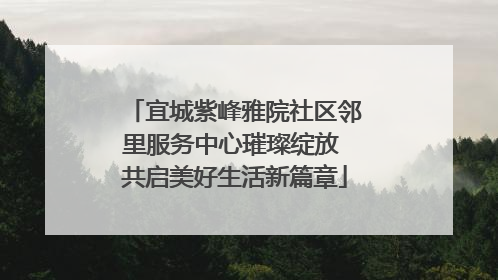 宜城紫峰雅院社区邻里服务中心璀璨绽放 共启美好生活新篇章