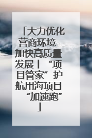 大力优化营商环境 加快高质量发展丨“项目管家”护航用海项目“加速跑”