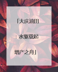 大庆油田：水驱载起增产之舟