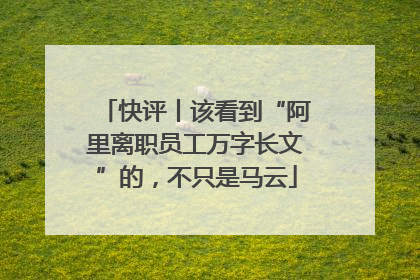 快评丨该看到“阿里离职员工万字长文”的，不只是马云