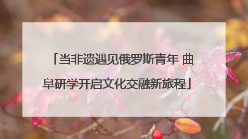当非遗遇见俄罗斯青年 曲阜研学开启文化交融新旅程