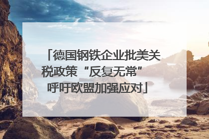德国钢铁企业批美关税政策“反复无常” 呼吁欧盟加强应对