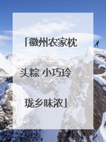 徽州农家枕头粽 小巧玲珑乡味浓