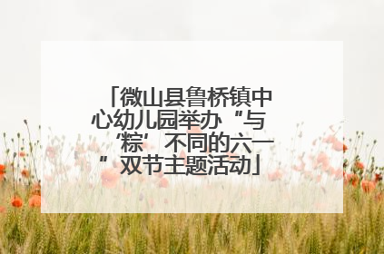 微山县鲁桥镇中心幼儿园举办“与‘粽’不同的六一”双节主题活动