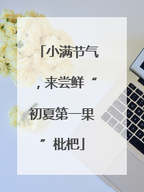 小满节气，来尝鲜“初夏第一果”枇杷