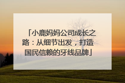 小鹿妈妈公司成长之路：从细节出发，打造国民信赖的牙线品牌