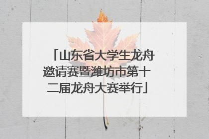山东省大学生龙舟邀请赛暨潍坊市第十二届龙舟大赛举行