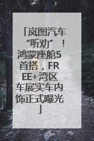 岚图汽车“听劝”！鸿蒙座舱5首搭，FREE+湾区车展实车内饰正式曝光