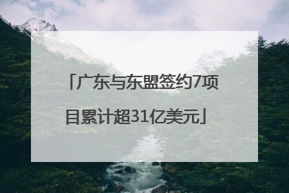 广东与东盟签约7项目累计超31亿美元