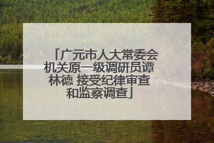 广元市人大常委会机关原一级调研员谭林德 接受纪律审查和监察调查