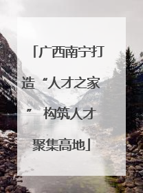 广西南宁打造“人才之家” 构筑人才聚集高地