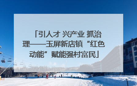 引人才 兴产业 抓治理——玉屏新店镇“红色动能”赋能强村富民