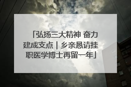 弘扬三大精神 奋力建成支点｜乡亲恳请挂职医学博士再留一年