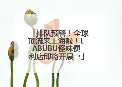 排队预警！全球顶流来上海啦！LABUBU怪味便利店即将开展→
