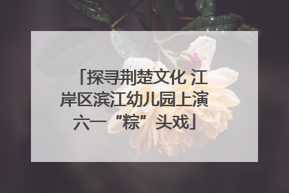 探寻荆楚文化 江岸区滨江幼儿园上演六一“粽”头戏