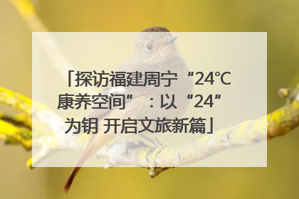 探访福建周宁“24℃康养空间”：以“24”为钥 开启文旅新篇
