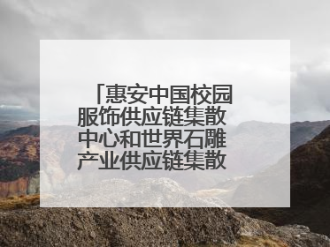 惠安中国校园服饰供应链集散中心和世界石雕产业供应链集散中心正式揭牌