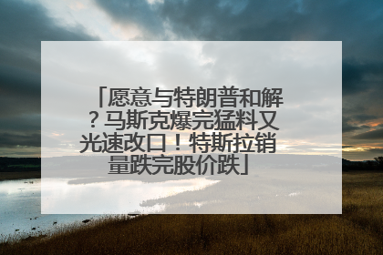 愿意与特朗普和解？马斯克爆完猛料又光速改口！特斯拉销量跌完股价跌