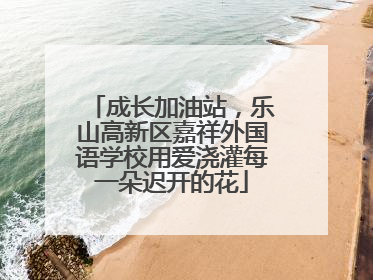 成长加油站，乐山高新区嘉祥外国语学校用爱浇灌每一朵迟开的花