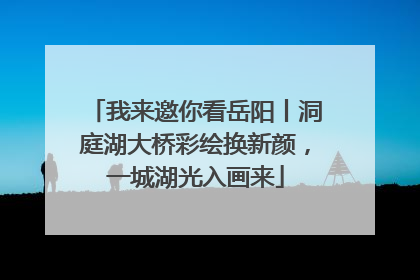 我来邀你看岳阳丨洞庭湖大桥彩绘换新颜，一城湖光入画来