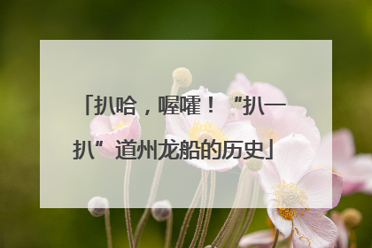 扒哈，喔嚯！“扒一扒”道州龙船的历史