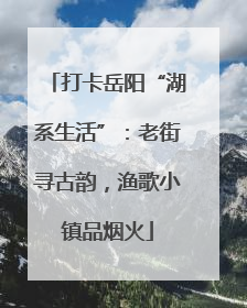 打卡岳阳“湖系生活”：老街寻古韵，渔歌小镇品烟火