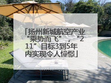扬州新城航空产业“乘势而飞”，“211”目标3到5年内实现令人憧憬