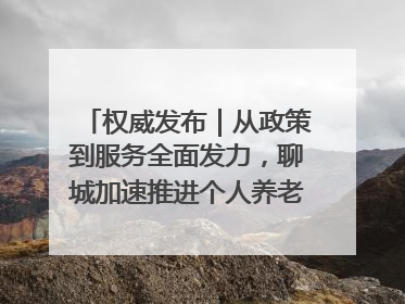 权威发布｜从政策到服务全面发力，聊城加速推进个人养老金制度落地