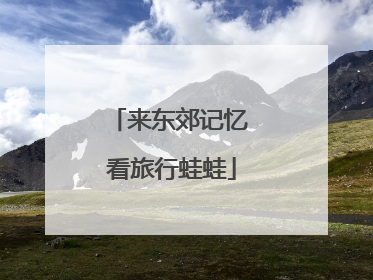 来东郊记忆 看旅行蛙蛙