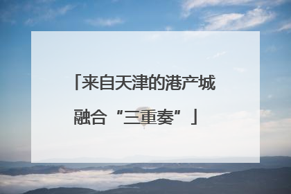 来自天津的港产城融合“三重奏”
